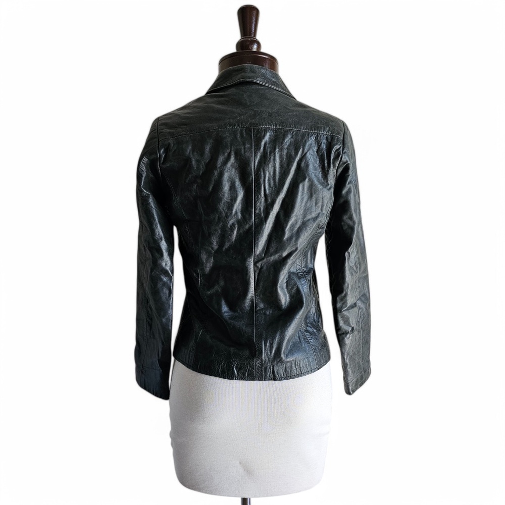 Azteca Vintage Black Genuine Leather Jacket - Size M - Made in Argentina - Picture 4 of 9